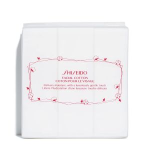 Shiseido Facial Cotton Pads - Includes 165 Squares - for Softener Application & Makeup Removal - 100% Natural Super Soft