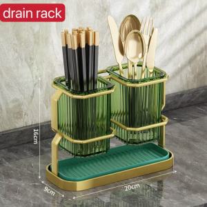 Kitchen drainer organizer drainer strainer spoon and fork organizer rack sponge holder for sink utensils organizer tableware storage sponge rack with drainer for bathroom shelf organizer knife organizer rack makeup brush organizer school supplies organize