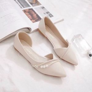 WomenS Side Air Cushion Flats 2025 Spring New Style Pointed Toe Flat Evening Soft Leather Loafers