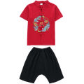 Kids Chinese New Year Clothing Children Cny Short-Sleeved Tshirts Shorts Boy Spring Festival Tang Suits 92/4. 