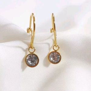 Anting Kait Model Bulat Titanium CXA159