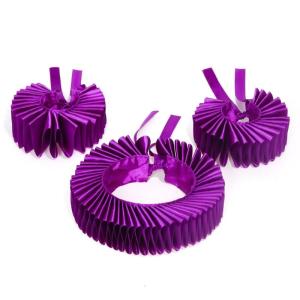 Renaissances Tím Webbing xù Choker chú hề Cổ áo giả và còng đặt cho đạo cụ sân khấu và trang phục COSPLAY