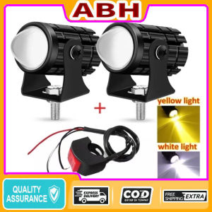 【Original+24hours delivery】Motorcycle headlight/waterproof small spotlight mini driving dipped beam switch LED bulb