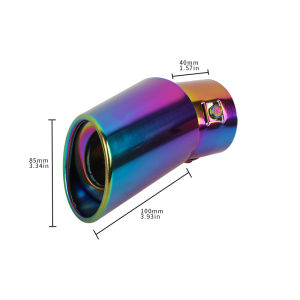 JDMGRAM Đa Năng Xả Ô Tô Đầu Bịt Chrome Tự Động Phía Sau Ống Thép Không Gỉ Rainbow Xe Ống Xả Ô Tô Ngoại Thất Phụ Kiện