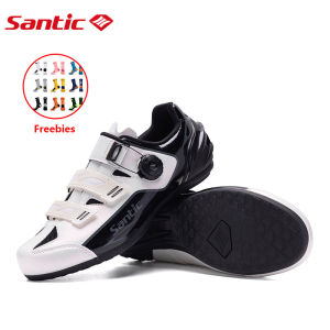 Santic Non-locking Cycling Shoes Men Women Non-cleats Shoes Breathable Lightweight Efficiency Fitgo Lacing System WS23042