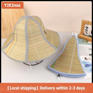 【Local shipping】 Trung Quốc Tre Mây Mũ Retro Handmade Dệt Rơm Hat Du Lịch Mưa Đạo Cụ Khiêu Vũ Hình Nón Câu Cá Che Nắng Ngư Dân Hat