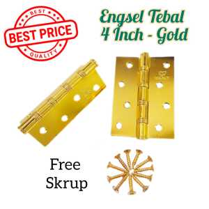 Engsel Bearing Pintu Engsel Tebal Gold Pintu Jendela 4 Inch Kuat Bagus Kokoh 4" Berkualitas Engsel Pintu Serbaguna
