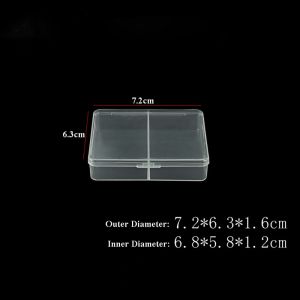LUSIT Plastic Transparent Storage Box Square 10 Sizes Jewelry Beads Container High Quality Transparent Fishing Tools Accessories Packing Boxes