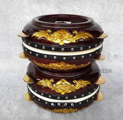 hadroh rebana ukir model jepara ukuran 30 cm kualitas super satu set