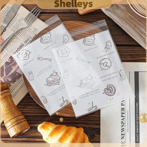 [Shelleys] 50pcs tự dính con dấu túi nhựa cho bánh bao bì Croissant bên handmade Biscuit cookies bánh mì và bánh đóng gói