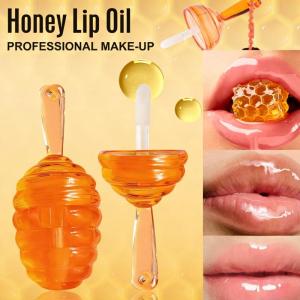 Honey Pot Design Lip Oil Fresh Fruit Lip Balm Long Lasting Moisturizing Clear Lip Oil Liquid Lipstick Lip Gloss Makeup Cosmetics