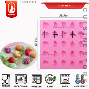 Cetakan Coklat Jelly Permen Puding Tutty Fruity Bentuk Buah Fruit donat Mini Lucu Bahan silikon
