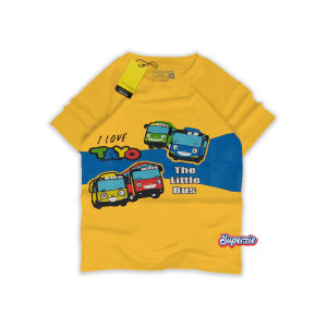 Baju Kaos Distro Anak Laki laki Tanggung Junior Gambar Tayo Bis Umur 1-12 Tahun