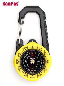 Kanpas Waterproof Carabiner outdoor compass with luminous and 1-2-3system/Tourist compass/blue compass