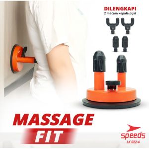 SPEEDS Alat Pijat Relaksasi dilengkapi Suction Cup Portabel Massage Pijat Multifungsi 2 Kepala 022-6