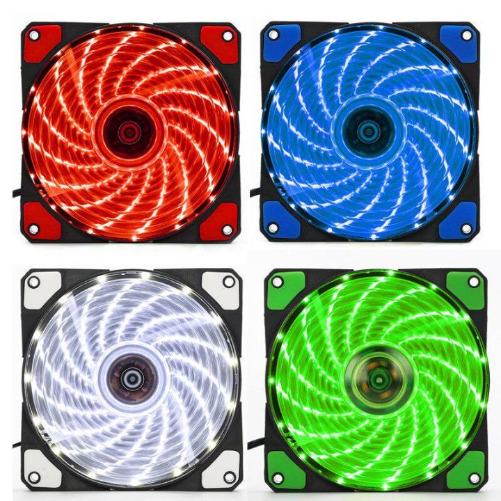 PC Cpu case fan 15 Led 120mm Cpu cooling Fan 4pin molex | Lazada PH