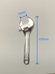 Sg Seller - 4 inch Adjustable Wrench Total Length 105mm Jaw Length 15mm Adjustable Spanner