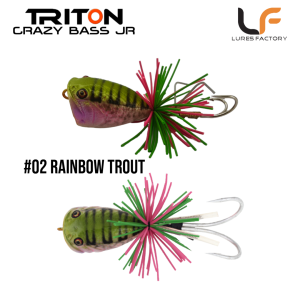 LURESFACTORY - TR CRAZY BASS JUNIOR 3.5cm 6.5g HARDBODY LURE TOPWATER