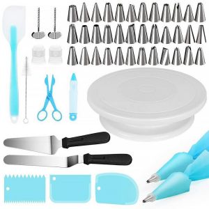 Mi.more Meja Putar Kue 137in1 SET Cake Decorating Set Dekorasi Kue Super Complete Meja Spuit Perata Kantong Meja Putar Kue BISA COD