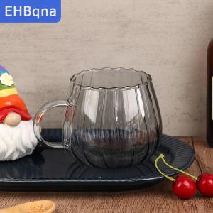 [COD] EHBqna SPORTS แก้วมักทนความร้อนพร้อมหูจับถ้วยนมอาหารเช้าแก้วกาแฟลายฟักทองสำหรับใช้ในบ้านสำนักงานน่ารัก