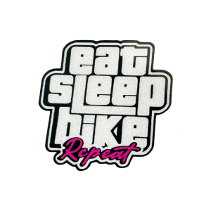 Outdoor Ride Sleep Eat Pattern Bike Stickers Durability PET Decals For Motorcycle Skateboard Decoration Easy Application