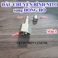 Đầu chuyển đổi dây dẫn bình khí oxi - nito sang dây nạp gas đồng hồ áp suất, đồng hồ hàn gió đá Mới. 