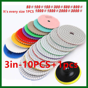 (50-10000# )16Pcs 3/4inch Concrete Marble Wet/Dry Granite Polishing Backing Pad Diamond Sanding Grinding Disc Kit