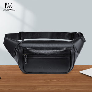 LouisWill Fashion Chest Bag Mens Waist Bag Waterproof PU Bag Sports Bag Large Capacity Phone Bag Casual Bag Cross Body Bag Outdoor Fitness Bag Travel Bag Cycling Bag Business Bag