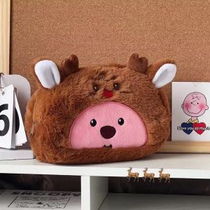 Cartoon Beaver Loopy Pencil Case Pencil Pouch Bag Large Capacity Case Stationery Bag Student Back To School Stationery Supplies