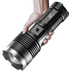 Senter Zoom In Out Super Terang Alumunium Alloy 6 Mode Flashlight Waterproof SP68-1