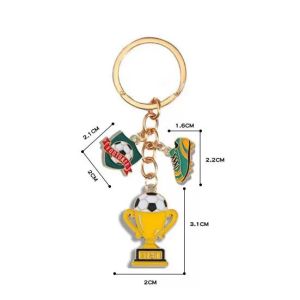 2026 World Cup in the US Canada and Mexico Simulated Alloy Football Keychain Creative Fan Bag Pendant