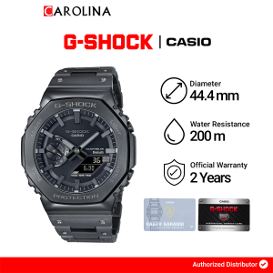 Jam Tangan Pria Casio G-Shock GM-B2100BD-1A Full Logam Black Dial Black Stainless Steel Strap