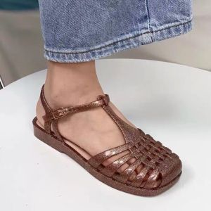 MELISSA ARANHA-QUADRADA GLOSSY AD JELLY SHOES ( SIZE 35/36 - 40 )