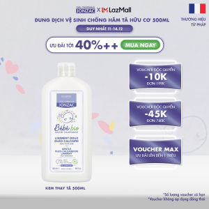 Dung dịch vệ sinh chống hăm tã hữu cơ EAU THERMALE JONZAC - Giữ ẩm làm mềm nuôi dưỡng làn da bé (500Ml-1L)