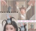 Remy Headband with Hair Clip Grabs Hair Women Cute Funny Rat Hairband Animal Costume Headwear for Washing Face. 
