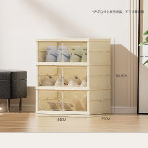 🌈 Installation free Foldable Shoe Boxes Shoe Rack Collapsible Shoes Storage Box Stackable Shoe Container with Lids and Wheels