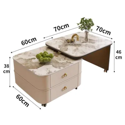 [CozyNest ]Wooden windblown edge table mobile folding coffee table living room household tea table