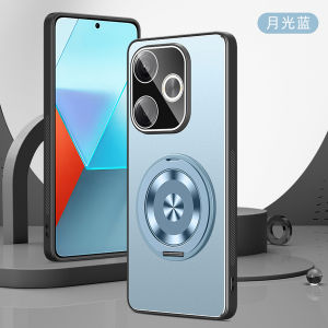 Metal scrub rotating support phone case protection fall-proof shock-proof case applicable for Xiaomi Redmi note13 5GRedmi note13 Pro 5GRedmi note13 pro+ Redmi note12 Turbo redmi turbo3 mobile phone case backplane rear cover shell