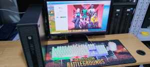 COMPUTER SET 2 HP SFF I5-4TH GEN 8GB  256GB SSD  DELL 22 LED WIDE MONITOR INPLAY STX 200 WHITE