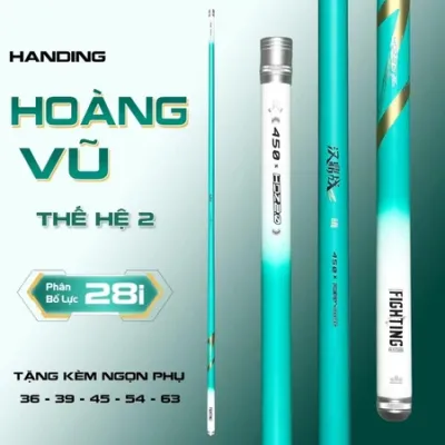 Cần câu tay Handing Hoàng Vũ 5H Cacbon cao cấp Tặng Kèm Ngọn Phụ docaukhoa99