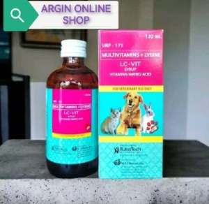 LC-VIT 120ML Enhanced Health Syrup for Cats & Dogs with Lysine - Immune & Muscle Support