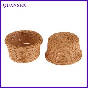 QUANSEN ตะกร้าใส่ของจิ๋วสำหรับบ้านตุ๊กตา1:12 1ชิ้นโครงใส่อาหารผักตะกร้าซักผ้าของตกแต่งโมเดลบ้านตุ๊กตาอุปกรณ์ตกแต่งบ้าน