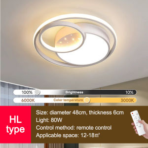 Gogeous 80W 136W ceiling lights modern design black ceiling light with remote tricolor dimming nordic ceiling lights ceiling lamp for living room dinning room bedroom