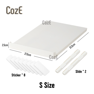 CozE PP Material Large Capacity Storage Pull Out Cabinet Organizer Slide Out Drawer Storage Shelves