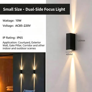 Outdoor Lighting Lens Beam Wall Lamps IP65 Waterproof Aluminum Wall Lights Corridor Garden Shopping Mall Up Down LED Porch Lamp