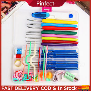 🔥Arrived in 3 days🔥 16 sizes Crochet hooks Needles Stitches knitting Craft Case crochet set