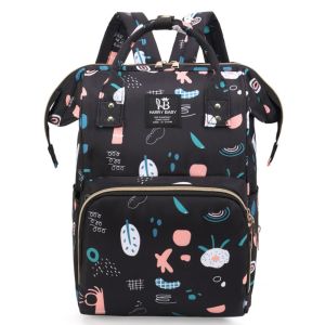 SAVVYSHELF Insulation Milk Storage Diaper Bag Lightweight Multi-Pocket Maternity Backpack Durable Korean Style Oxford Cloth Bags for Newborn Babies