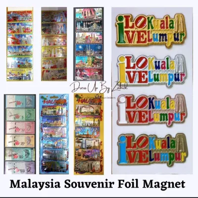 Malaysia Souvenir Foil Magnet Fridge Magnet 6 in 1 /Malaysia Twin Tower KLCC Souvenir magnet kulkas