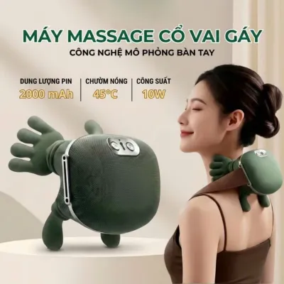 Máy Massage Cổ Vai Gáy Mini 6 Chân Đa Năng Có Nhiệt Hồng Ngoại Giảm Đau Mỏi Sạc USB Tiện Lợi