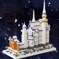 Compatible with LEGO Kiến trúc thế giới nhỏ Snowflake New Swan Stone Castle Mô hình ánh sáng LED Gạch kim cương Đồ chơi xây dựng cho trẻ em Không có hộp. 